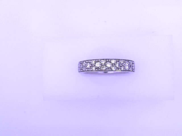 RING PALADIUM WHITE #6.5 ETERNITY BAND DIAMOND 1ct