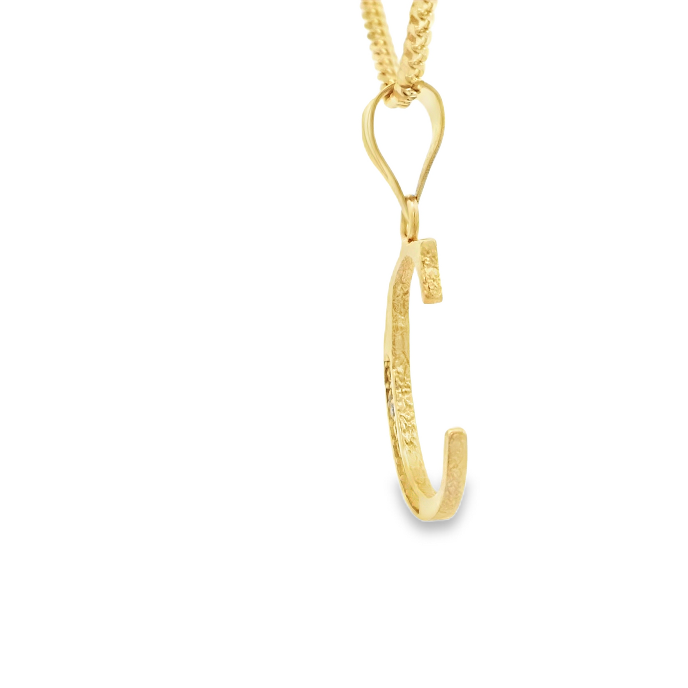 PENDANT 14K LETTER C CZ LETTER C