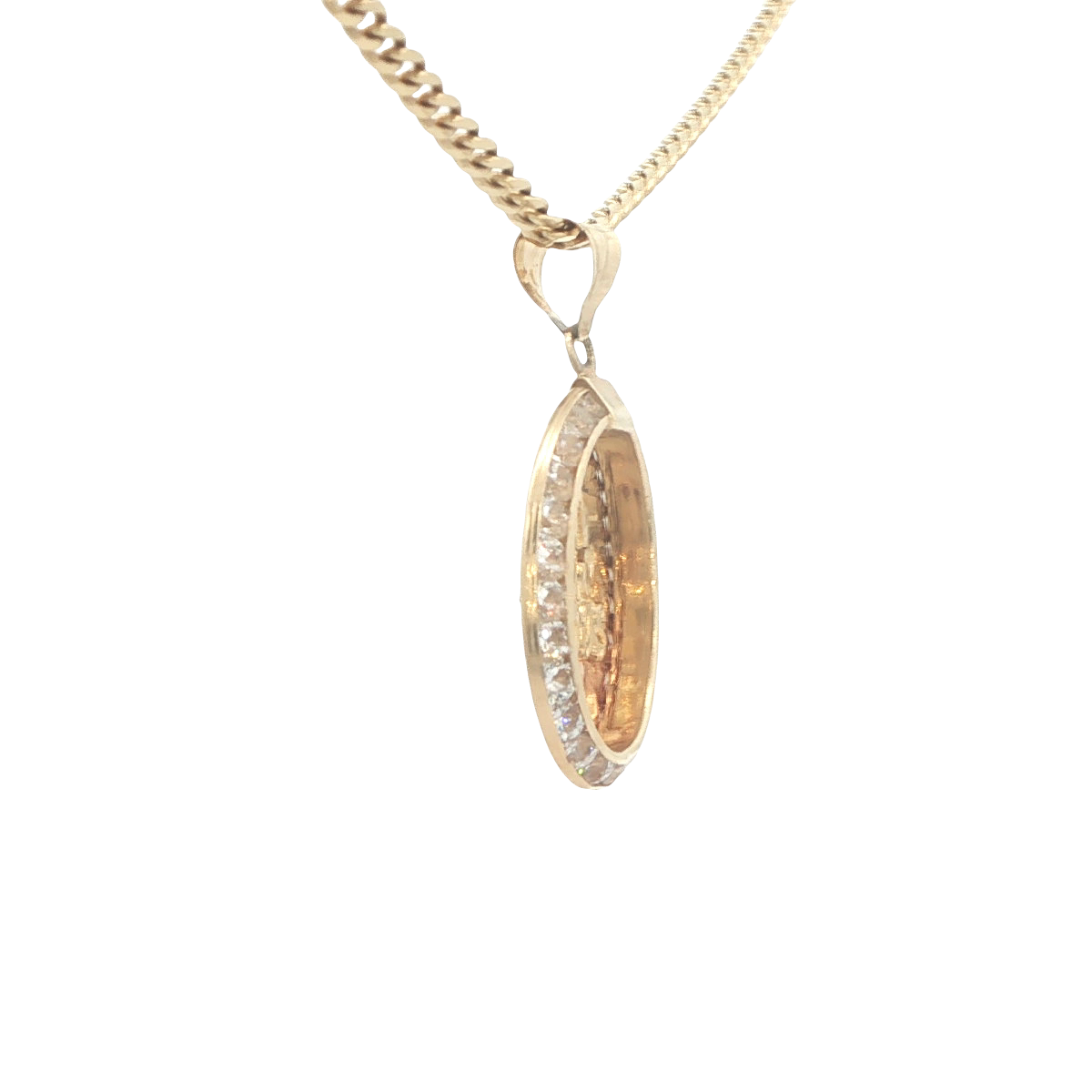 PENDANT 14K PENDANT CZ 15ANOS 3TONE