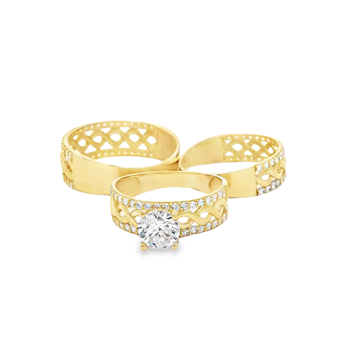 14 KARAT RING SIZE 7.75 WEIGHT: 2.7G : 5.8MM CZ MO