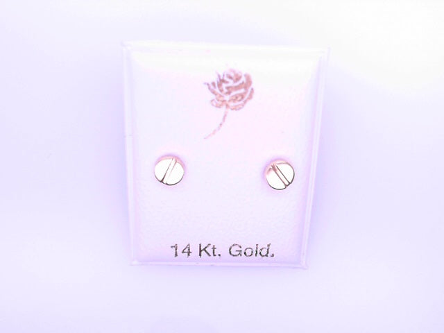 14 KARAT STUD EARRINGS WEIGHT: 0.8G : 5MM CZ CLEAR