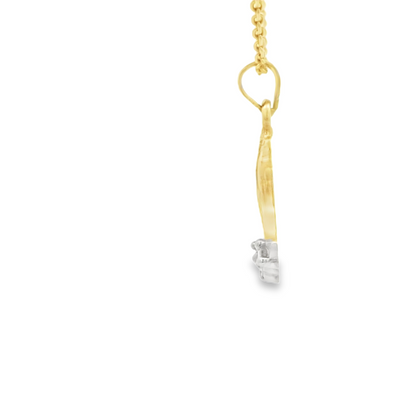 14KP PENDANT CZ PRAYING HANDS