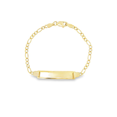 14 KARAT FIGARO BRACELET LENGTH 7 WEIGHT: 5.3G : 4
