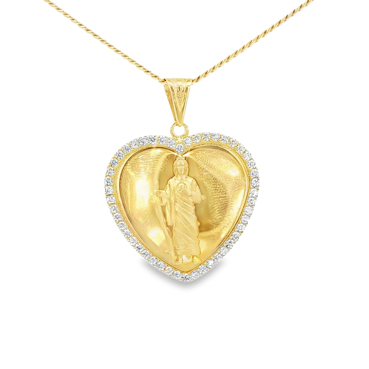 14KP Sangrado Corazon 4.1g Cz Heart