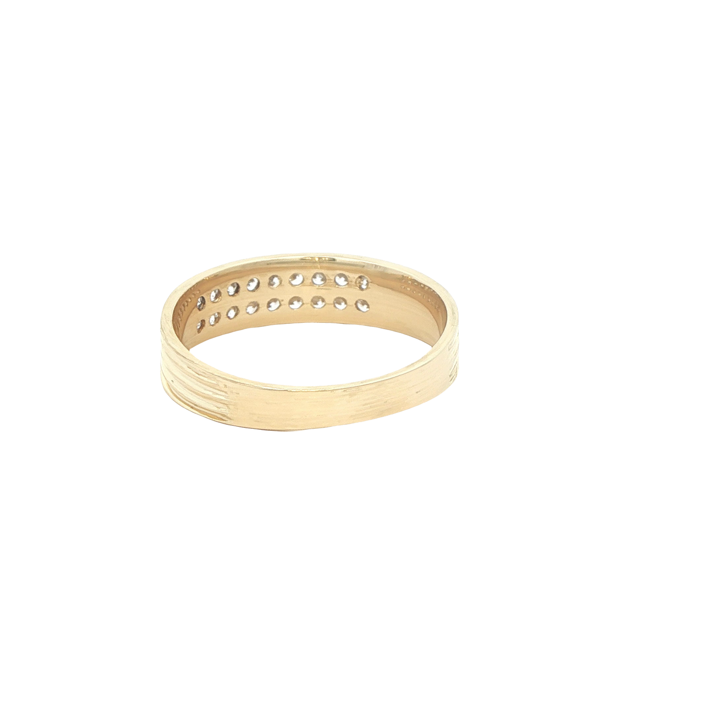 14 KARAT RING SIZE 10 WEIGHT: 3.9G : 5.7MM CZ 2 RO