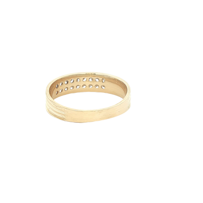 14 KARAT RING SIZE 10 WEIGHT: 3.9G : 5.7MM CZ 2 RO