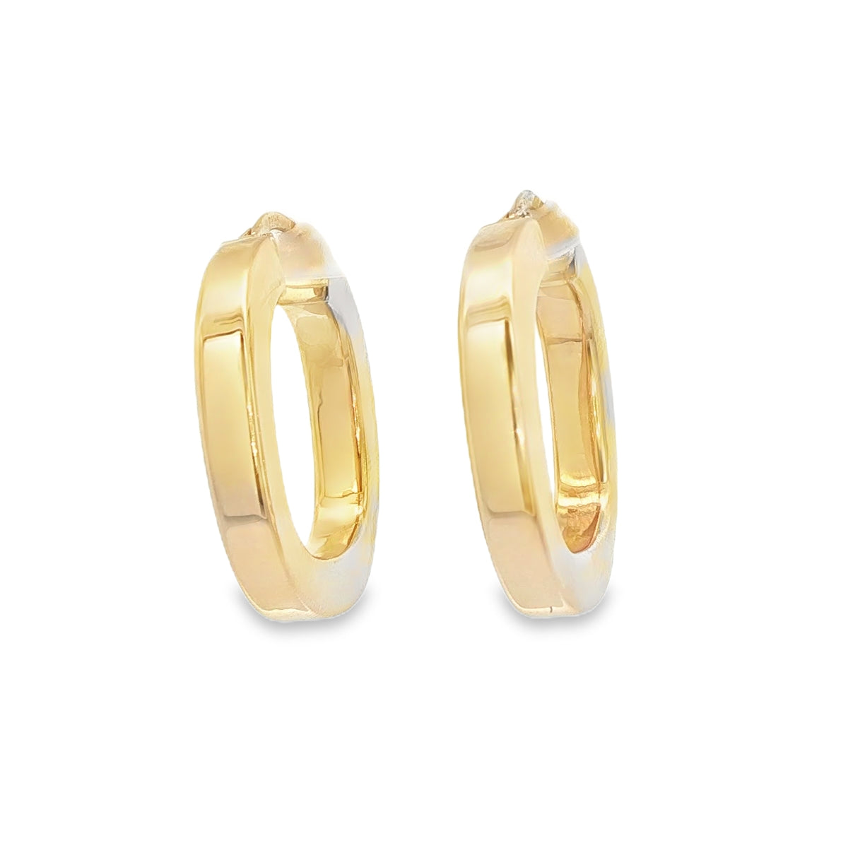 14 KARAT MEDIUM HOOP EARRINGS 25MM SQUARE HOOP