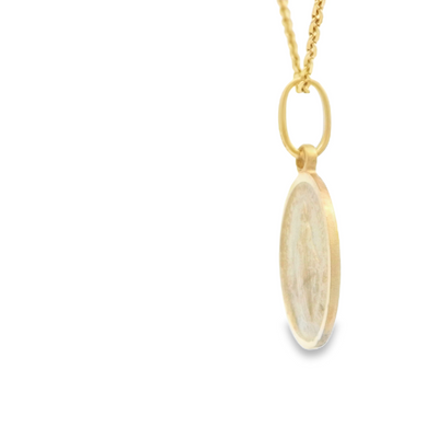 14K PENDANT  MILAGROSA VIRGEN MARY OVAL 1.7G