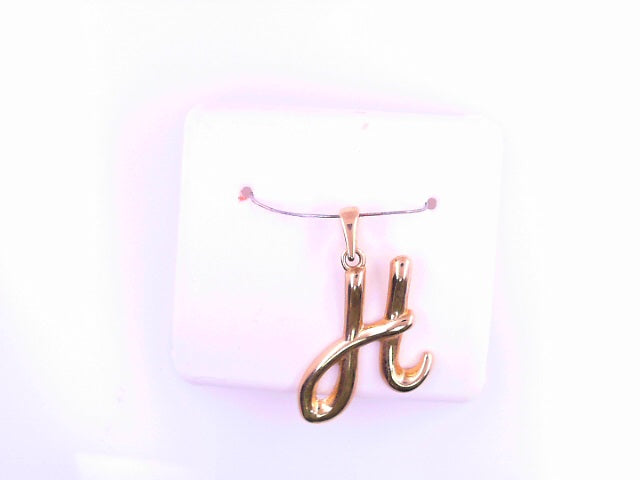 PENDANT 14K 2.4G LETTER H  SCRIPT POLISHED