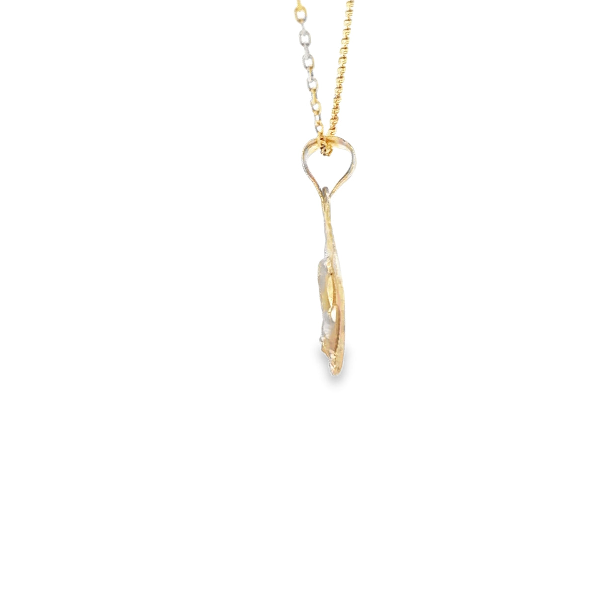 PENDANT 14K Sagrado Corazon TriGold Tear