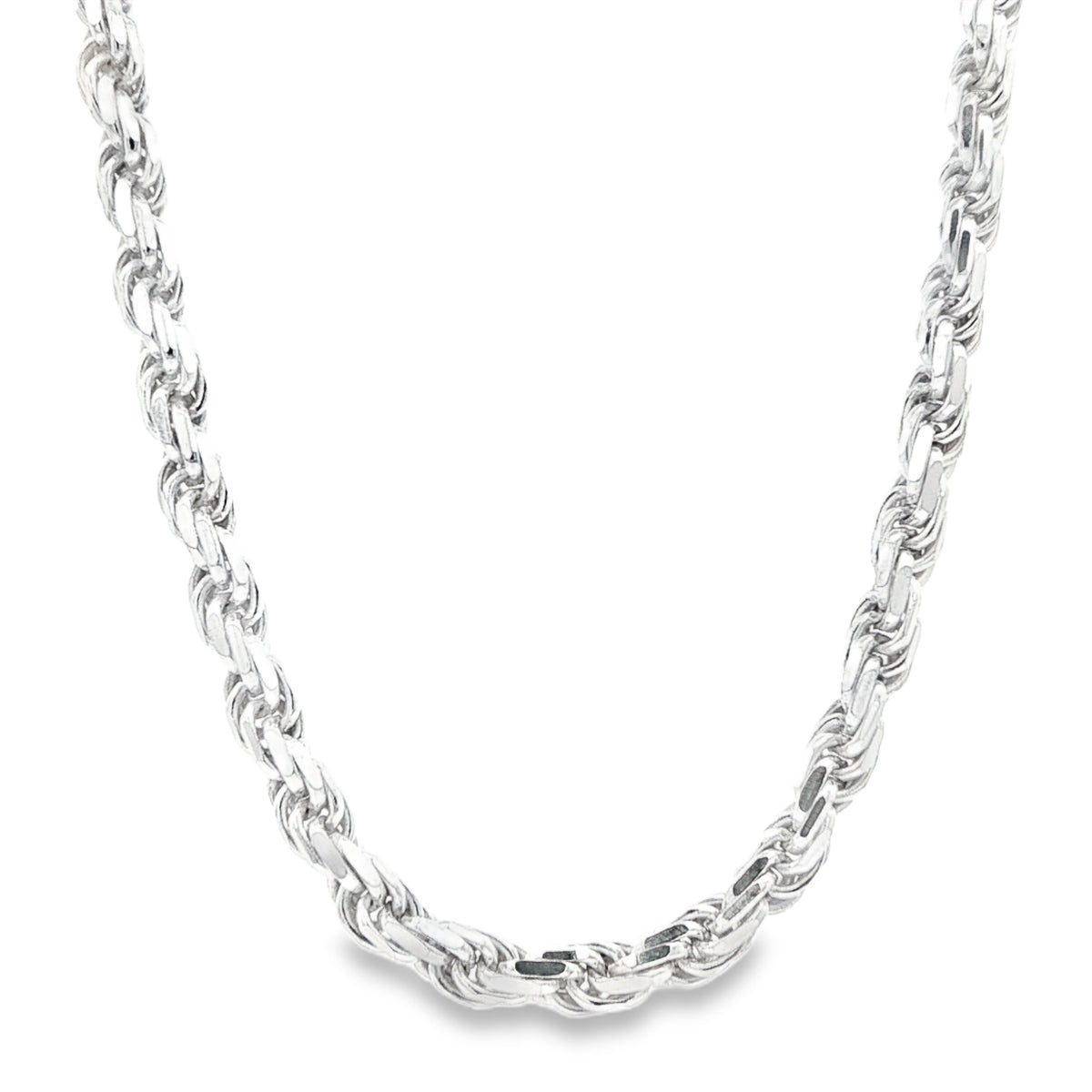 STERLING SILVER ROPE CHAIN LENGTH: 24 5MM