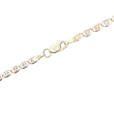 14 KARAT CHAIN HEART STARBURST TRI COLOR