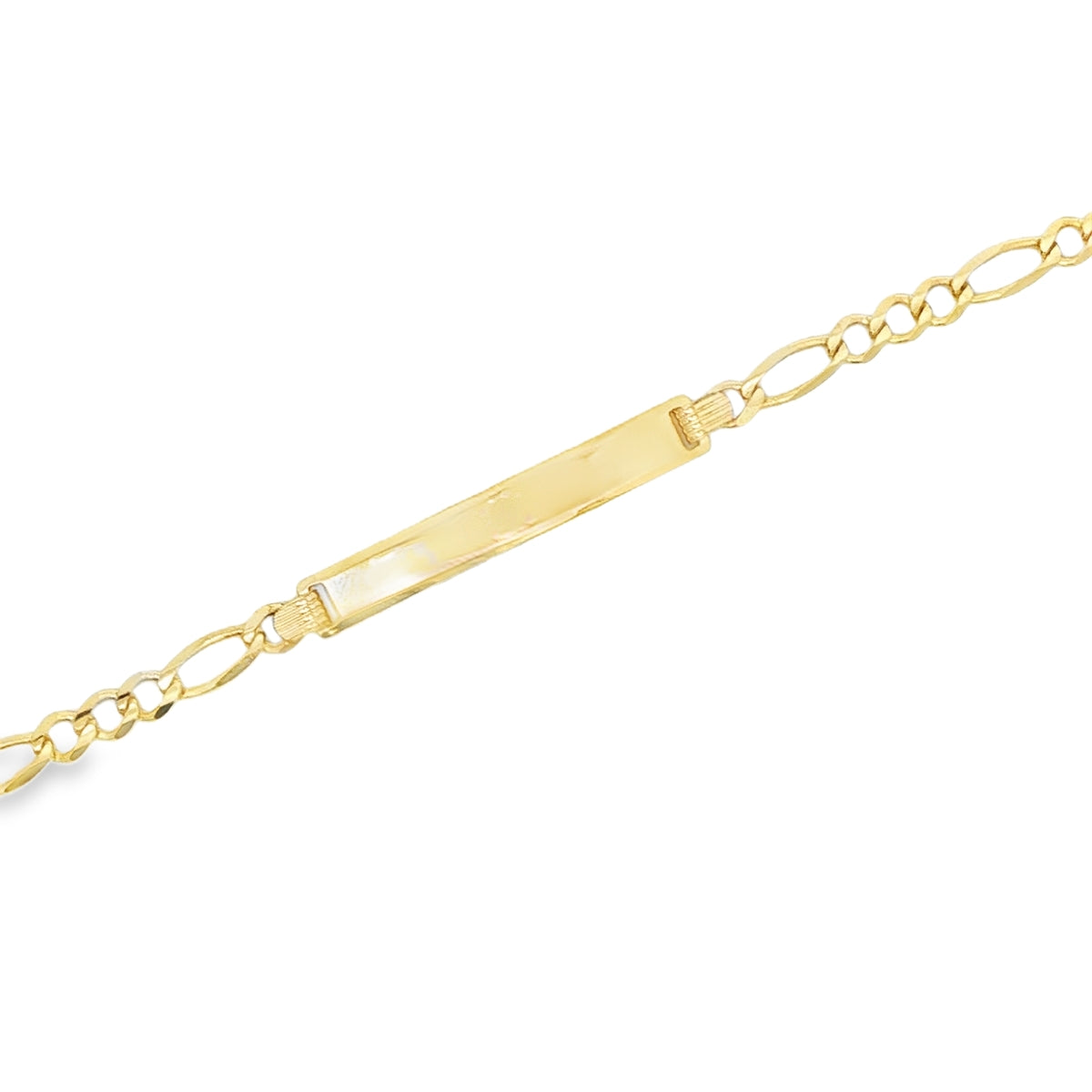 14 KARAT FIGARO BRACELET LENGTH 7 WEIGHT: 4.1G : 3