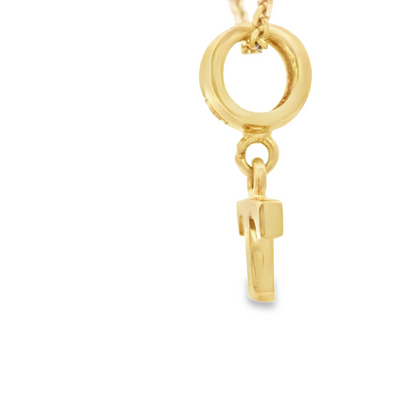 PENDANT 14K T Letter BailRing