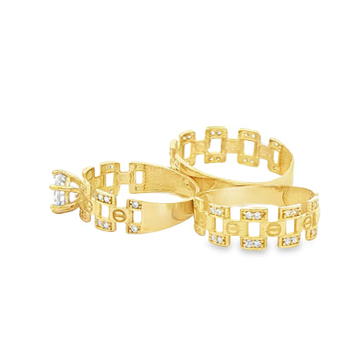14 KARAT RING SIZE 7.25 WEIGHT: 1.8G : 6.0MM CZ OP