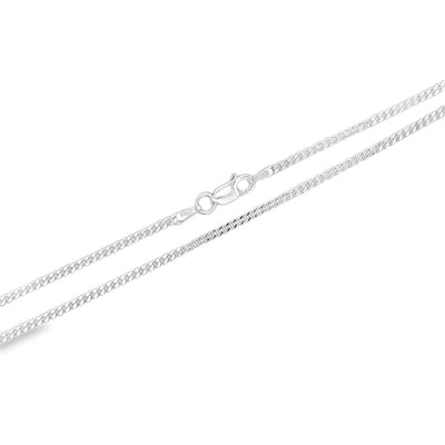 STERLING SILVER CUBAN MIAMI CHAIN LENGTH: 22 1.9MM