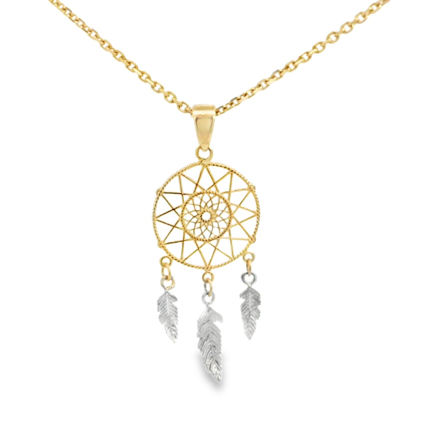 14 KARAT CHARM  2TONE DREAM CATCHER