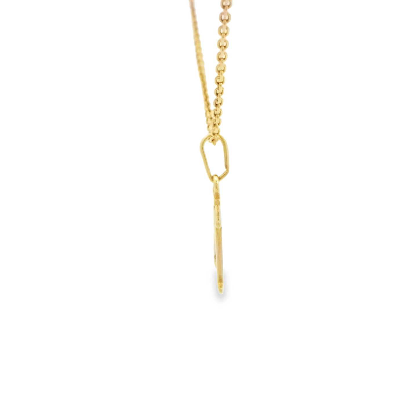 PENDANT 14K CZ LETTER H