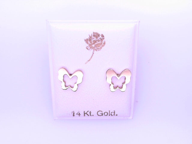 14 KARAT STUD EARRINGS WEIGHT: 0.8G : 5MM CZ CLEAR