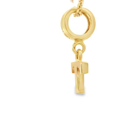 PENDANT 14K T Letter BailRing