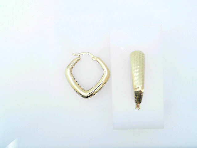 EARRINGS14 KARAT DIAMOND CUT SMALL HOOP EARRINGS W