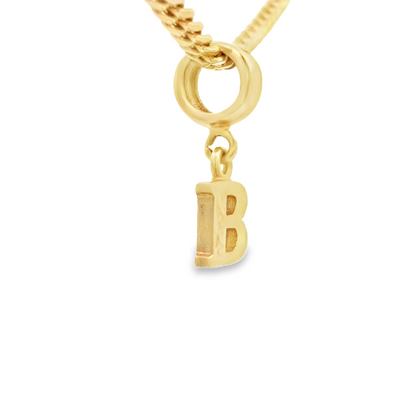 PENDANT 14K B Letter BailRing