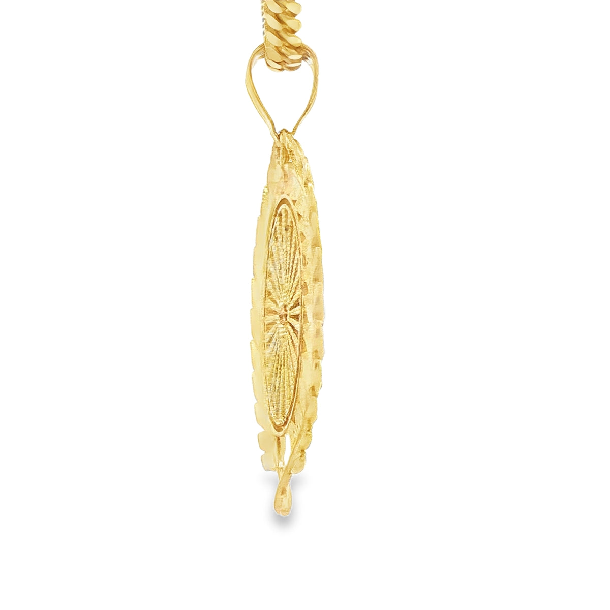 PENDANT 14KP 5.2G SAINT ST JUDE DC LEAF BORDER 3TO