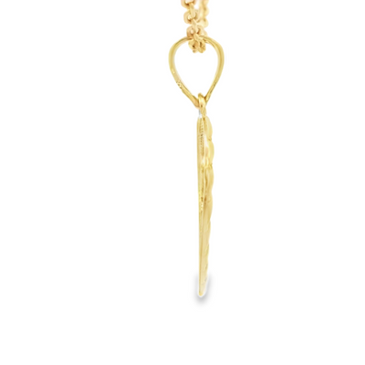 10 KARAT CHARM HEART WITH TEDDY BEAR CENTER