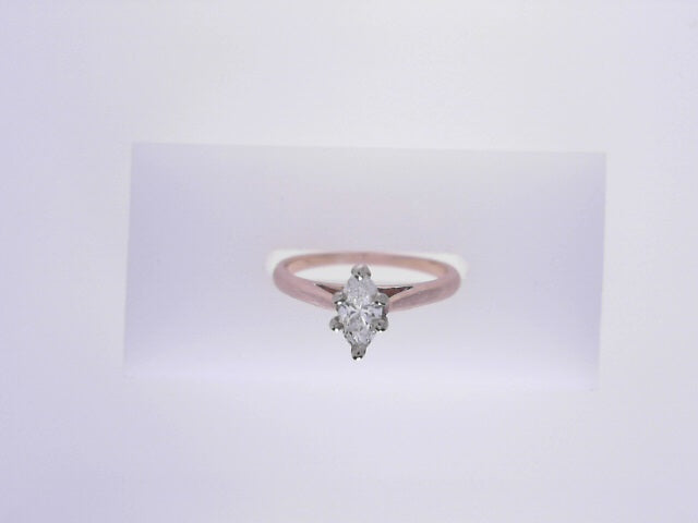 RING 4KRD Marquise .40 ct 2.3g #6.5