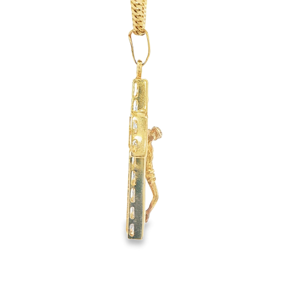 14KP 5.0G JESUS CROSS CZ JESUS BOXY CROSS