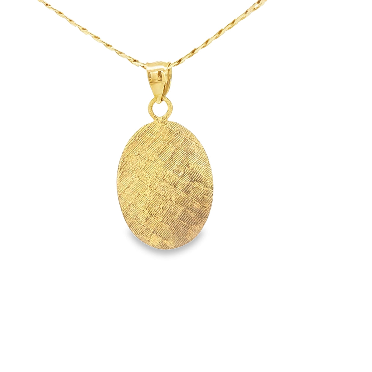 ST MICHAEL OVAL PENDANT 14 KARAT