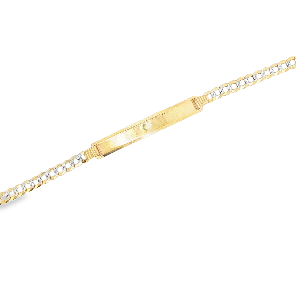 14 KARAT CUBAN ITALIAN CURB BRACELET LENGTH 7 WEIG