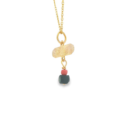 14 KARAT CHARM DIOS ME BENDIGA BLACK RED AZABACHE