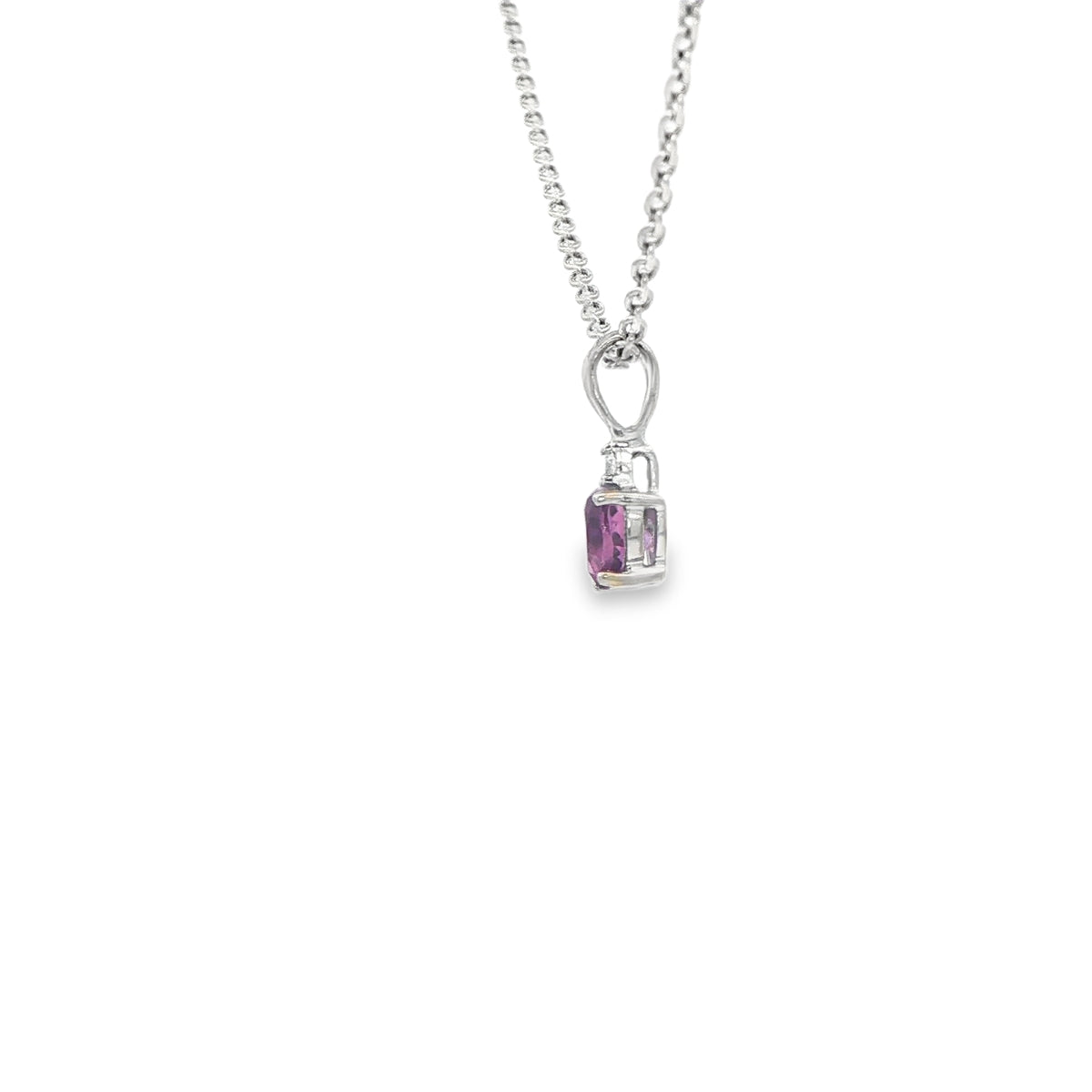 10 KARAT CHARM CZ PURPLE RABBIT BAIL WHITE