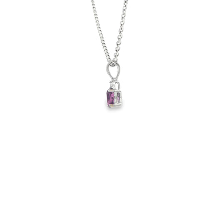 10 KARAT CHARM CZ PURPLE RABBIT BAIL WHITE