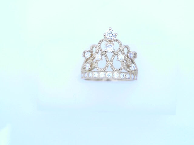 14 KARAT RING SIZE 7 WEIGHT: 3.0G
CZ CROWN SQUIGG