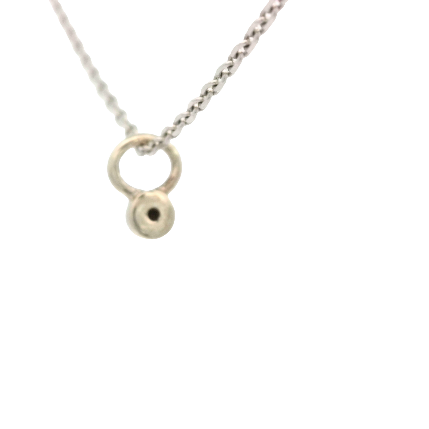 14K PENDANT WHITE DIAMOND ROUND BEZZLE DANGLE