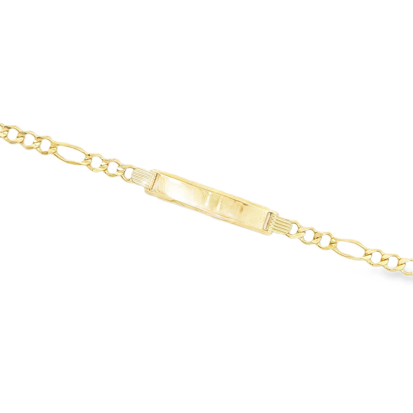 14 KARAT FIGARO BRACELET LENGTH 6 WEIGHT: 4.8G : 4