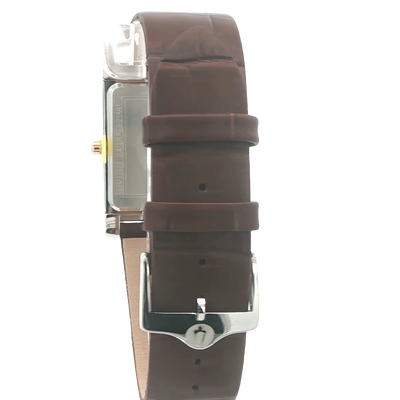 TWO-TONE : SILVER RECTANGLE SLIM MOVEMET BULOVA