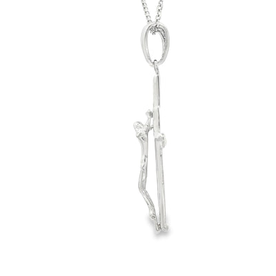 PENDANT 14KP W 4.6G JESUS WHITE POLISHED NEGATIVE