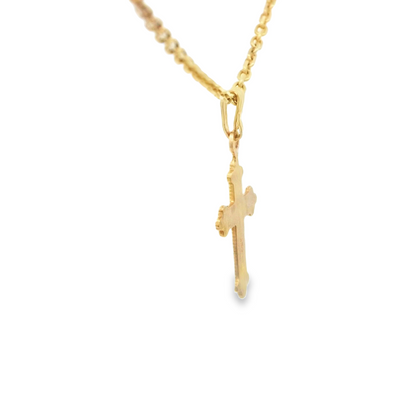 14 KARAT CHARM  GUADALUPE ROUND DC STARBURST