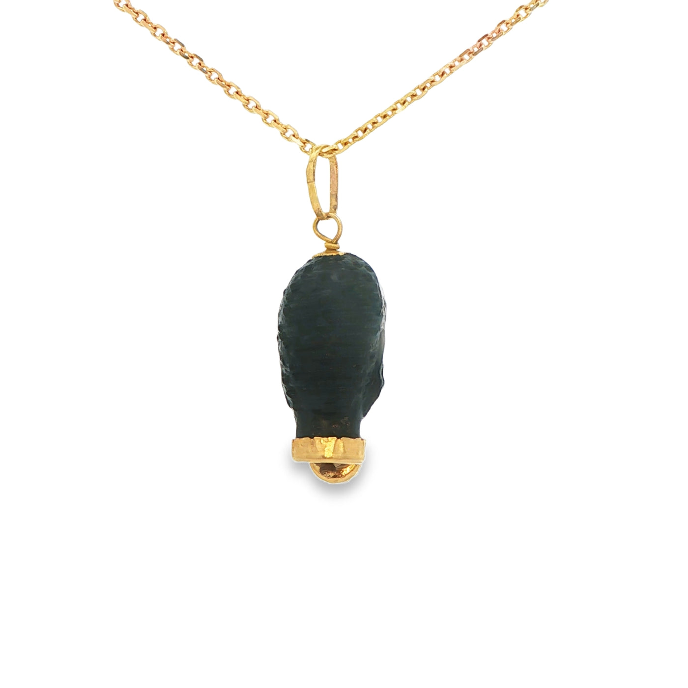 14K Azabache Head red stone