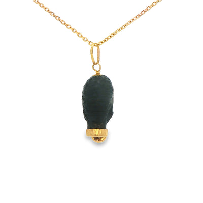 14K Azabache Head red stone