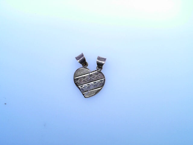 PENDANT 14K Heart Break 0.9g TriGold DC