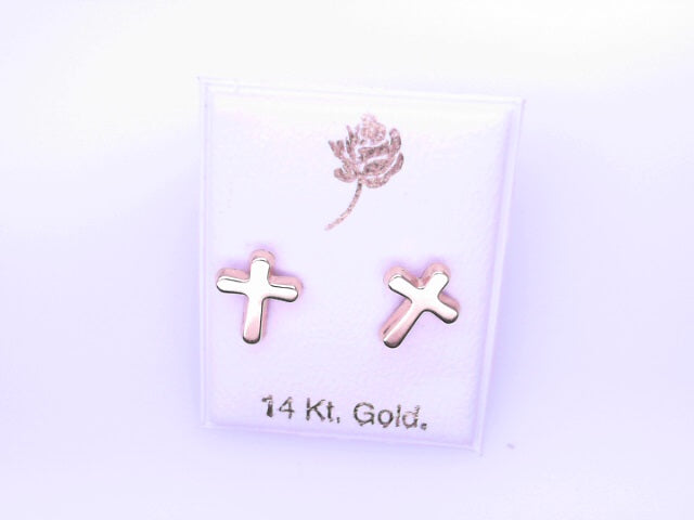 14 KARAT STUD EARRINGS WEIGHT: 0.8G : 5MM CZ CLEAR