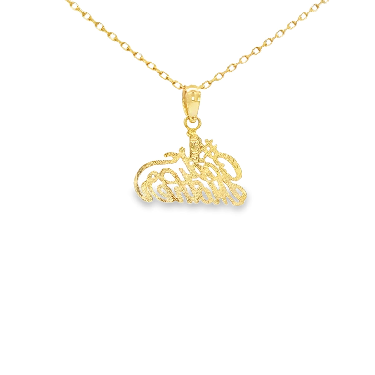 14 KARAT DIAMOND CUT CHARM JESUS CROSS CIRCLE BACK