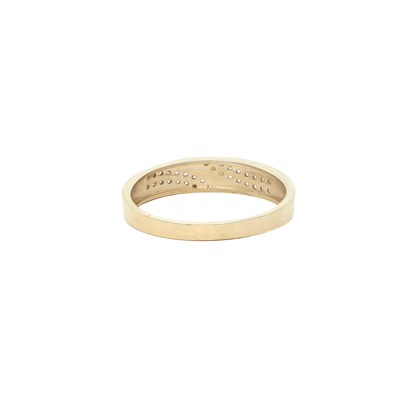 14 KARAT RING SIZE 9.75 WEIGHT: 2.9G : 4.5MM CZ 2