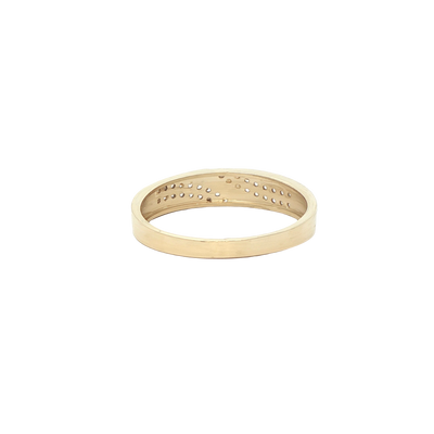 14 KARAT RING SIZE 9.75 WEIGHT: 2.9G : 4.5MM CZ 2