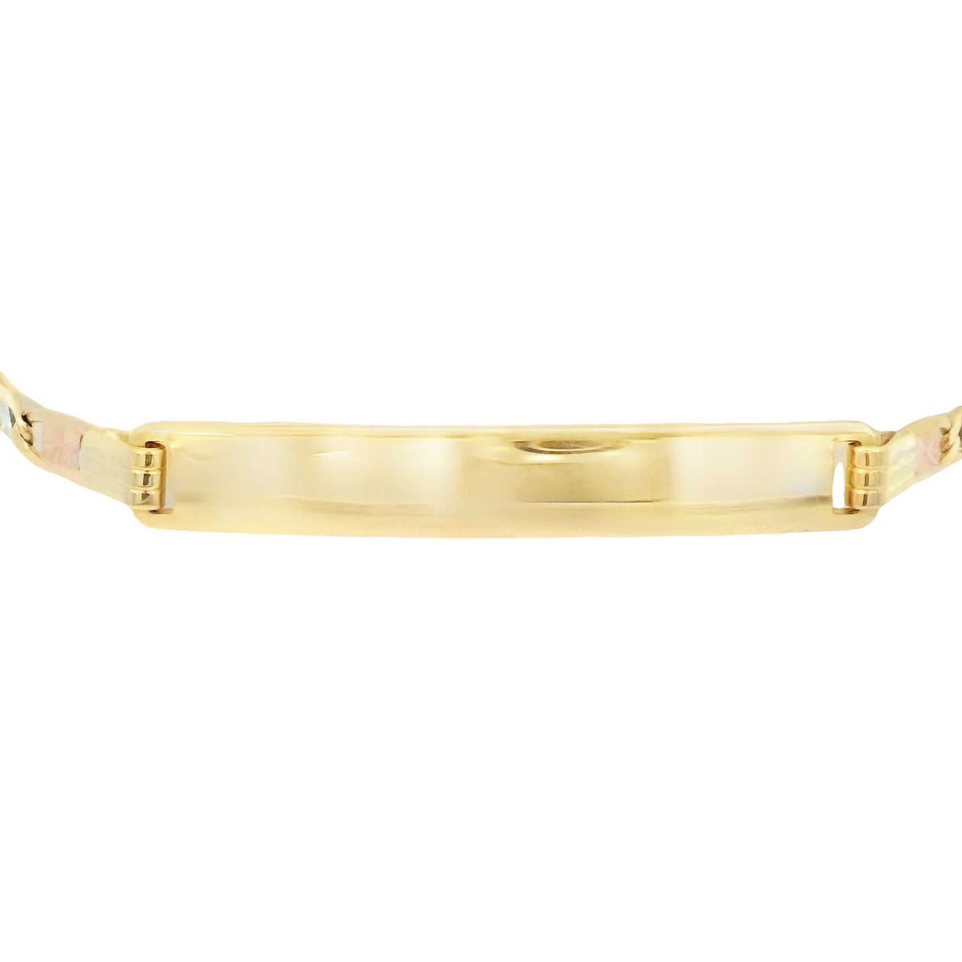 14K VALENTINO STARBURST 3-TONE ID BRACELET
