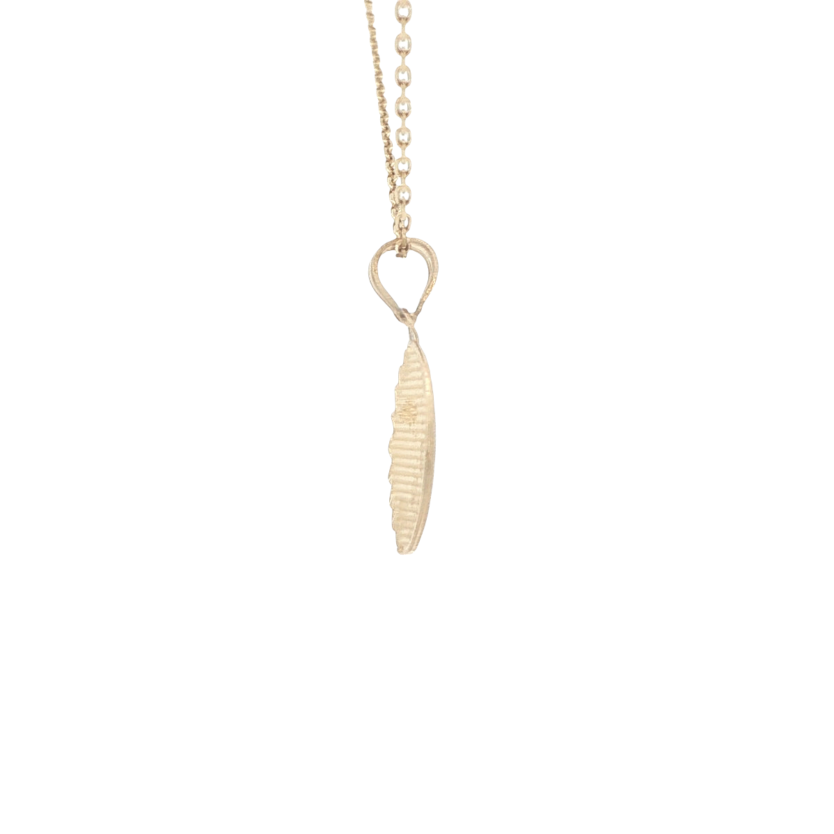 PENDENT 14KP 1/2SUN & 1/2MOON WITH FACE